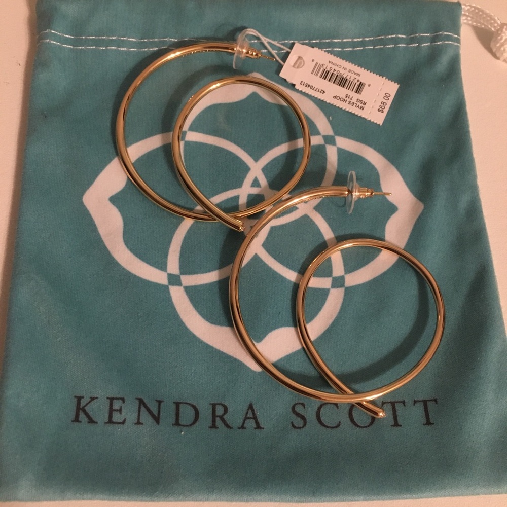 NWT Kendra Scott Rose Gold Myle hoops